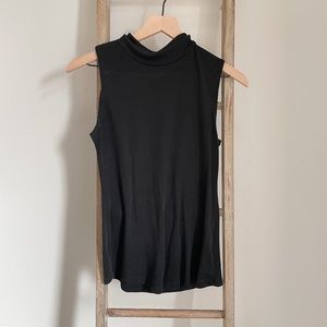 Black Mock Neck Tank